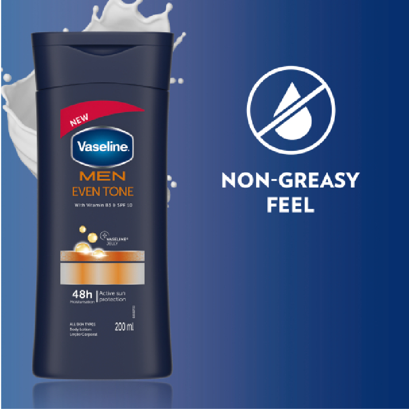 Vaseline Men Spf10 Body Lotion Even Tone 200Ml (Pack Of 3Pcs) 3 Vaseline Men Spf10 Body Lotion Even Tone 200Ml (Pack Of 3Pcs)