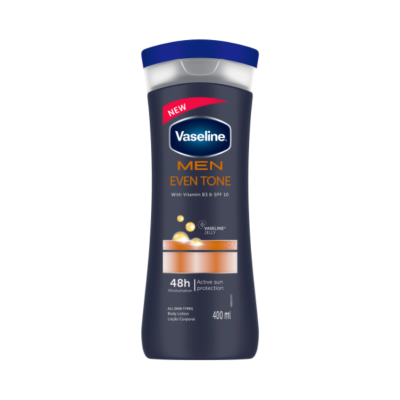 Vaseline Men Spf10 Body Lotion Even Tone 400Ml 1 Vaseline Men Spf10 Body Lotion Even Tone 400Ml - Set Of 3 Pcs