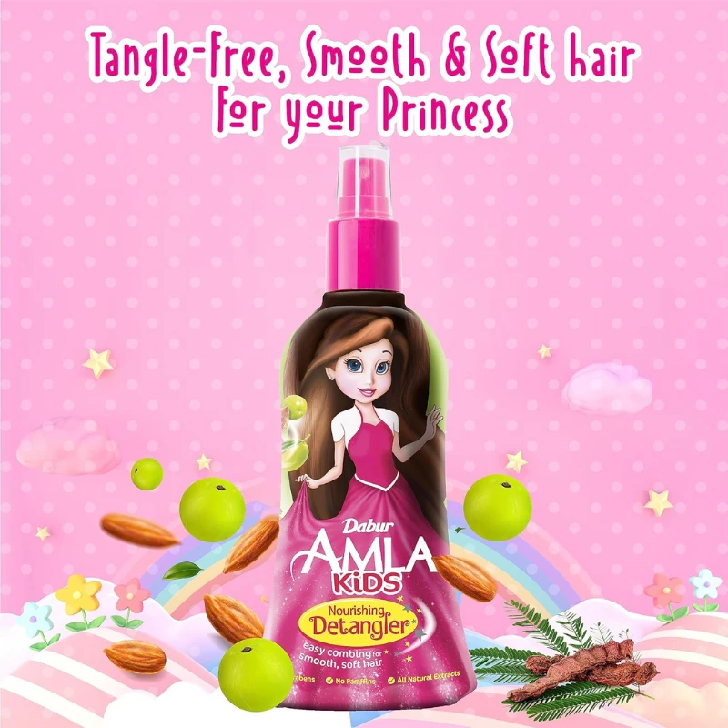 Dabur Amla Detangler Kids Hair Oil 200Ml 2 Dabur Amla Detangler Kids Hair Oil 200Ml - Set Of 3 Pcs