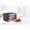 Nikai Oven Electric 75L With Rosting Function 4 Knobs Control 2200W NT75RCZ 120 Mins Timer Convection Function Single Inner Light Glass Panel