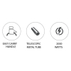 Nikai Vacuum Cleaner 3.5l Carry Handle with Cloth Bag 2000w NVC9260A1 Metal Telescopic Tube Exhaust Filter Multipurpose Brush For Floor And Carpet High Efficiency Motor