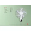 Nikai Wall Fan 16 Inch 5 Blades 3 Speeds 45W NWF1635T1 T Class Copper Motor 120 Grill 5 As Knife Blades