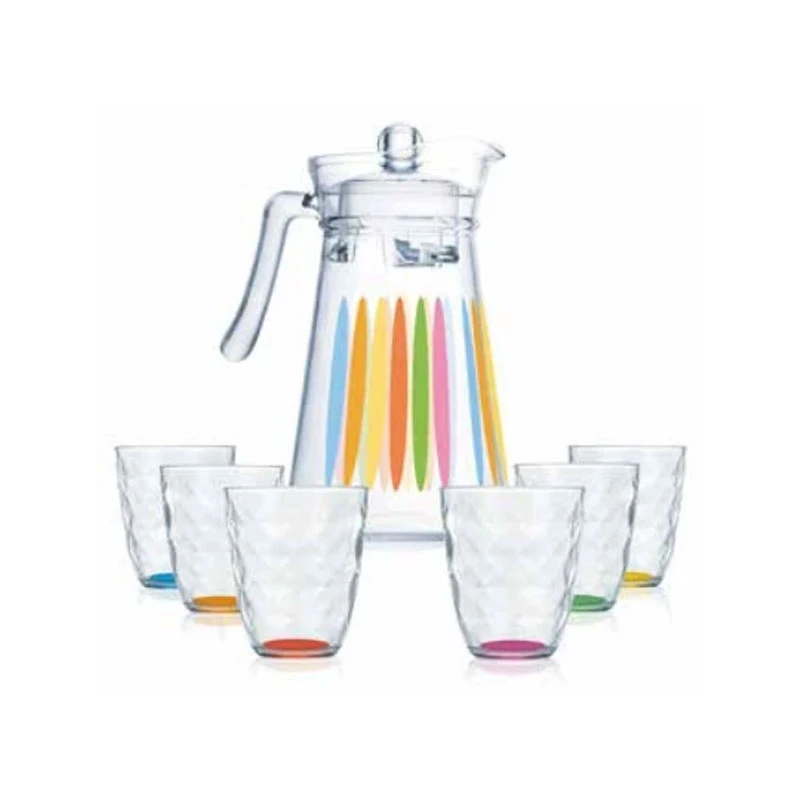 Luminarc Jug Set 7Pcs Neo Kone Rainbow P1080 1 Luminarc Jug Set 7Pcs Neo Kone Rainbow P1080