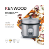 Kenwood Rice Cooker 2.8l Keep Warm Function Teflon Coated Pot 1000w Rcm71.000ss - Glass Lid Non Stick Stainless Steel Removable Cooking With Steam Basket Pot Indicator Lights