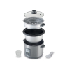 Kenwood Rice Cooker 2.8l Keep Warm Function Teflon Coated Pot 1000w Rcm71.000ss - Glass Lid Non Stick Stainless Steel Removable Cooking With Steam Basket Pot Indicator Lights