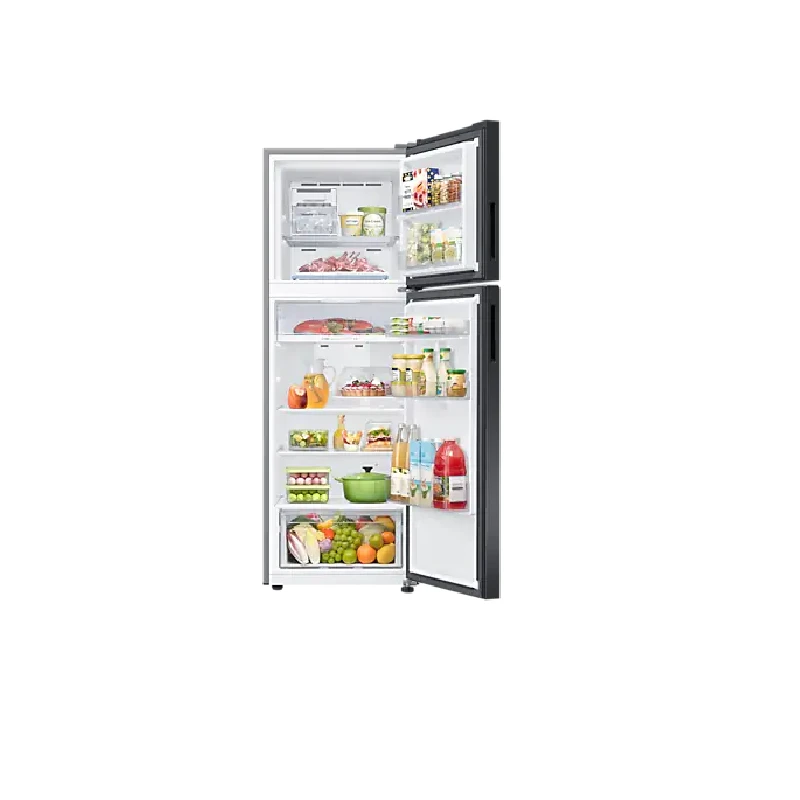 Samsung Refrigerator 348L Bespoke Double Door, Mono Cooling, Wifi Embedded, Deodorizer, Digital Inverter Compressor White/Navy (Glass) Power Cool Ai Energy Mode Spacemax  Rt35Cb56218Aut - Image 2