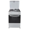 Nikai Oven Cooking Range 2 Burner and 2 Hotplate 50x50cm TFG14N22 Double Layer Glass Metalic Lid Hot Plate And Gas Burner Combination