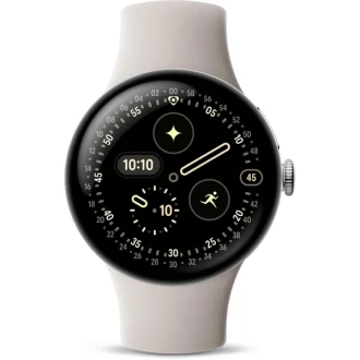 Google Pixel Watch 4 Wi-Fi 41mm - Polished Silver with Porcelain Active Band