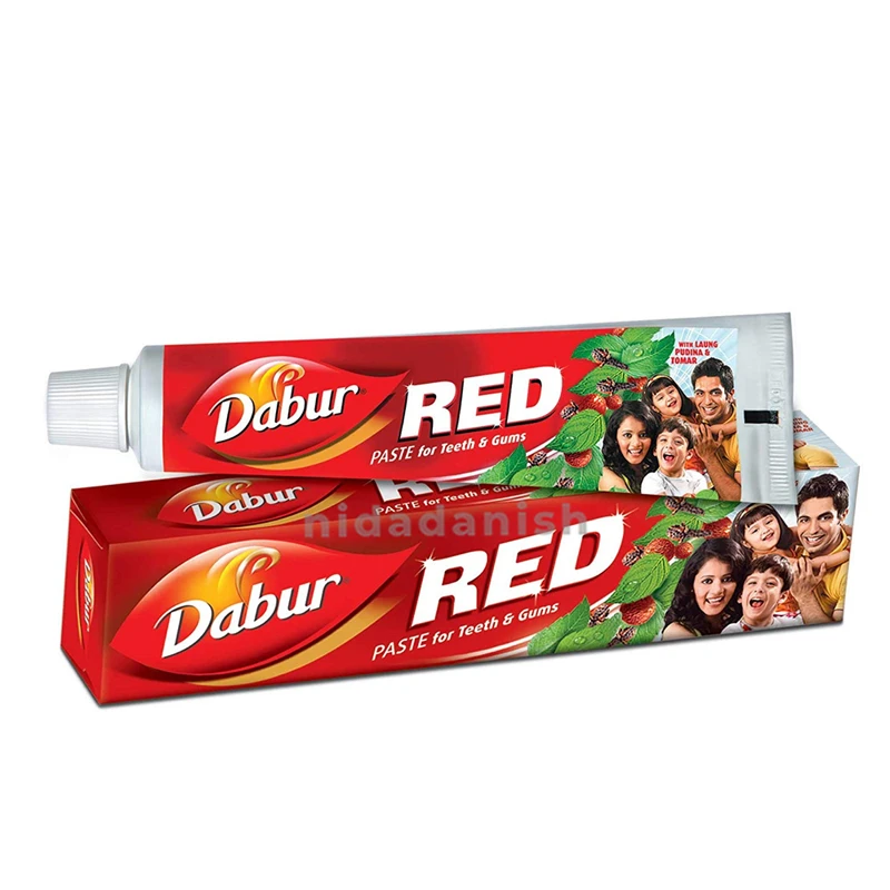 Dabur Toothpaste Fluoride Free, Helps In Bad Breath Treatment, Cavity Protection, Plaque Removal, Power Of 13 Potent Ayurvedic Herbs, Red 100G 1 Dabur Toothpaste Fluoride Free, Helps In Bad Breath Treatment, Cavity Protection, Plaque Removal, Power Of 13 Potent Ayurvedic Herbs, Red 100G - Set Of 6 Pcs