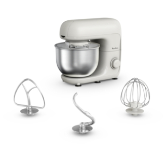 Moulinex Kitchen Machine 800W, 4.8L Stainless Steel Bowl, Multi-Speed Settings, Durable Build  Model QA160127