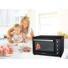 Nikai Oven Electric 100l with Rosting Function 4 Knobs Control 2200w NT1008RCAX 90 Mins Timer Double Glass Panel Stainless Steel Heating Elements With Thermostat