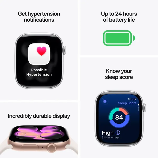 Apple Watch Series 11 46Mm Silver Aluminium Case Gps Sport Band - Purple Fog 3 Apple Watch Series 11 46Mm Silver Aluminium Case Gps Sport Band - Purple Fog