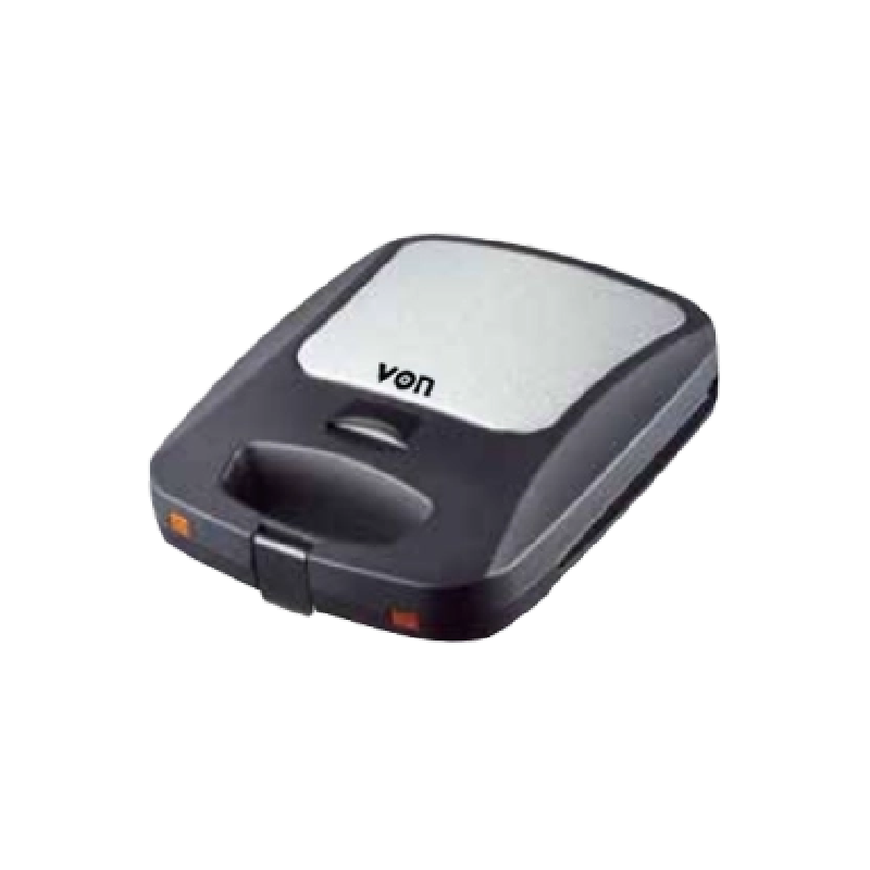 Von Sandwich Maker 4 Slice 1200W With 2 Plates, Non-Stick Coating Black Vsm421Ak 1 Von Sandwich Maker 4 Slice 1200W With 2 Plates, Non-Stick Coating Black Vsm421Ak