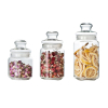 Luminarc Striped Glass Jar 1L with Lid, Transparent V9605