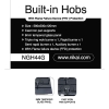 Nikai Gas Cooker 4 Burner Glass 8mm Tempered Built in Hob 580x500x120mm NGH44G Auto Ignition System Cast Iron Pan Supports Triple Ring Wok Burner‎