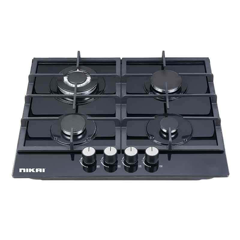 Nikai Gas Cooker 4 Burner Glass 8Mm Tempered Built In Hob 580X500X120Mm Ngh44G Auto Ignition System Cast Iron Pan Supports Triple Ring Wok Burner 1 Nikai Gas Cooker 4 Burner Glass 8Mm Tempered Built In Hob 580X500X120Mm Ngh44G Auto Ignition System Cast Iron Pan Supports Triple Ring Wok Burner