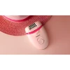 Philips Satinelle Essential Corded Compact Epilator with 7 Accessories, Exfoliation Glove & Carry Pouch, Opti-Light for Legs, Arms & Underarms BRE285