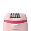 Philips Satinelle Essential Corded Compact Epilator with 7 Accessories, Exfoliation Glove & Carry Pouch, Opti-Light for Legs, Arms & Underarms BRE285