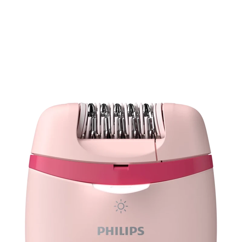 Philips Satinelle Essential Corded Compact Epilator With 7 Accessories, Exfoliation Glove &Amp; Carry Pouch, Opti-Light For Legs, Arms &Amp; Underarms Bre285 4 Philips Satinelle Essential Corded Compact Epilator With 7 Accessories, Exfoliation Glove &Amp; Carry Pouch, Opti-Light For Legs, Arms &Amp; Underarms Bre285