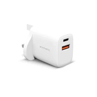 Hyphen VoltPort Dual Port PD Adaptor UK Plug 20W White HPA-D20UKW0485