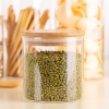 Generic Glass Jar Round with Wooden Lid 10x12cm – Elegant Storage Container for Kitchen & Home R1012(1-19)