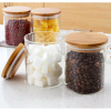 Generic Glass Jar Round with Wooden Lid 10x15cm – Elegant Storage Container for Kitchen & Home R1015(1-28)