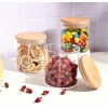 Generic Glass Jar Round with Wooden Lid 10x15cm – Elegant Storage Container for Kitchen & Home R1015(1-28)