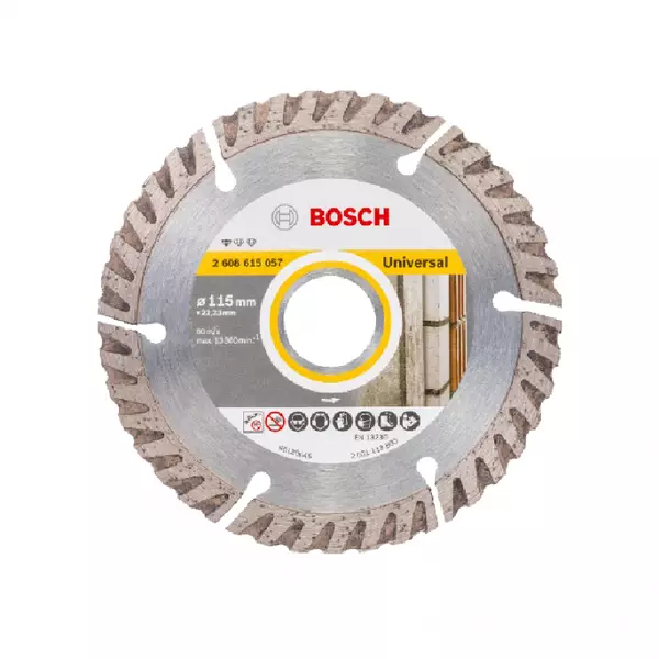 Bosch Diamond Cutting Disc Professional For Universal 115 X 22.23Mm 2608615057 1 Bosch Diamond Cutting Disc Professional For Universal 115 X 22.23Mm 2608615057