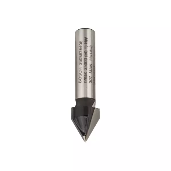 Bosch V-Grovee Bit 8Mm, 11 X 14 X 45Mm 2608628406 1 Bosch V-Grovee Bit 8Mm, 11 X 14 X 45Mm 2608628406