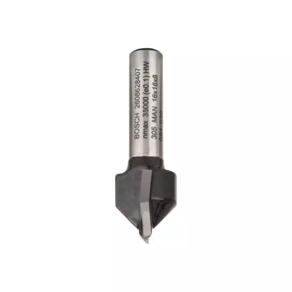 Bosch V-Grovee Bit 8Mm, 16 X 16 X 45Mm 2608628407 1 Bosch V-Grovee Bit 8Mm, 16 X 16 X 45Mm 2608628407