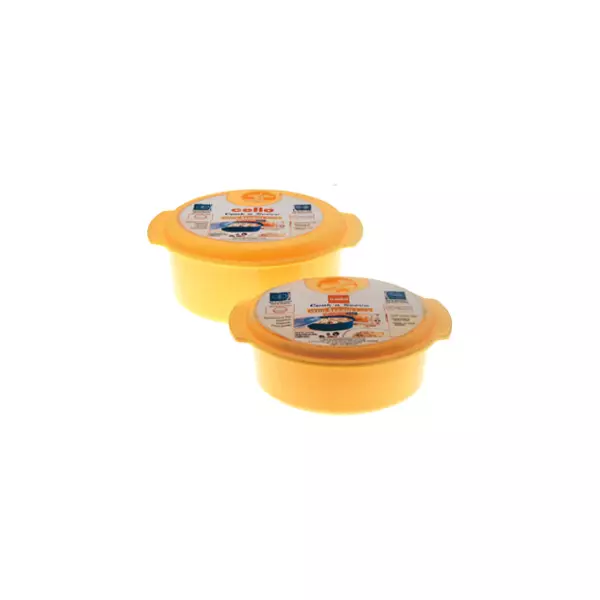 Cello Plastic Container Cook &Amp; Serve With Steam Lock 230 X 90Mm 2Pc Set (Pack Of 3) 1 Cello Plastic Container Cook &Amp; Serve With Steam Lock 230 X 90Mm 2Pc Set (Pack Of 3)
