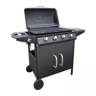 Decakila Barbeque Grill Gas Stainless Steel 13.9kw Burner Kmgs006b 63x37cm aluminium valve wire support warming rack piezo ignition with thermometer
