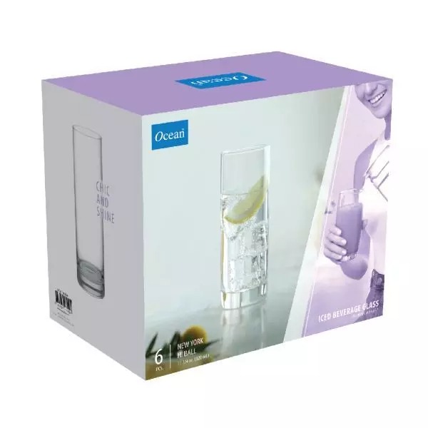 Ocean Glass 6Pcs New York Hi Ball 320Ml Drink Tumbler 3B0781106G0001 5 Ocean Glass 6Pcs New York Hi Ball 320Ml Drink Tumbler 3B0781106G0001