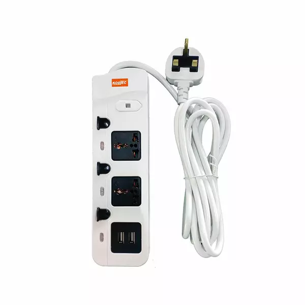 Kodtec Extension 3M 3-Way 2Usb Ports Kt-1523Et 1 Kodtec Extension 3M 3-Way 2Usb Ports Kt-1523Et