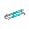 Total Bent Wrench, Double & Single Open End, Chrome Plated TBWS09328