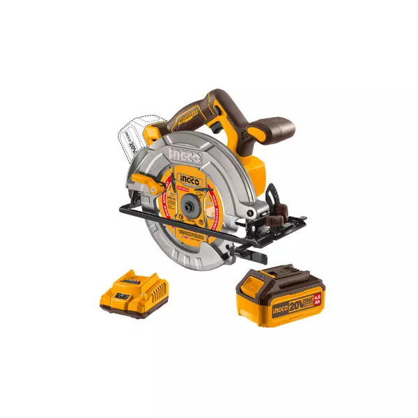 Ingco Cordless Circular Saw 20V With Brushless Motor &Amp; Adjustment Settings Csli18511 1 Ingco Cordless Circular Saw 20V With Brushless Motor &Amp; Adjustment Settings Csli18511