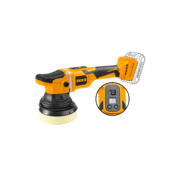 Ingco Cordless Angle Polisher Lithium-Ion 20V With Brushless Motor, Digital Display, Speed Control Apli2002 1 Ingco Cordless Angle Polisher Lithium-Ion 20V With Brushless Motor, Digital Display, Speed Control Apli2002