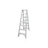 Total Double Sided Folding Ladder Aluminium 2 x 7 Steps, Easily Foldable for Space Saving Storage, Oxidation THLAD01071