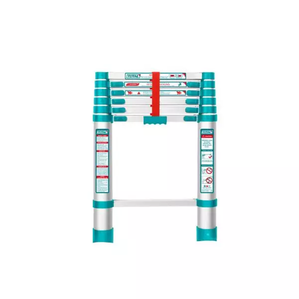 Total Telescopic Ladder With 6 Steps, Aluminium Body, Easy Carry Thlad08061 1 Total Telescopic Ladder With 6 Steps, Aluminium Body, Easy Carry Thlad08061
