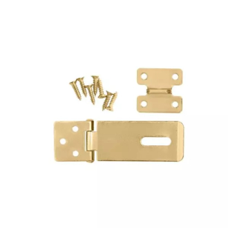 Total Galvanized Steel Hasp and Staple 2.5" 26x1.4mm, Includes 7pcs Fasteners THSS1025