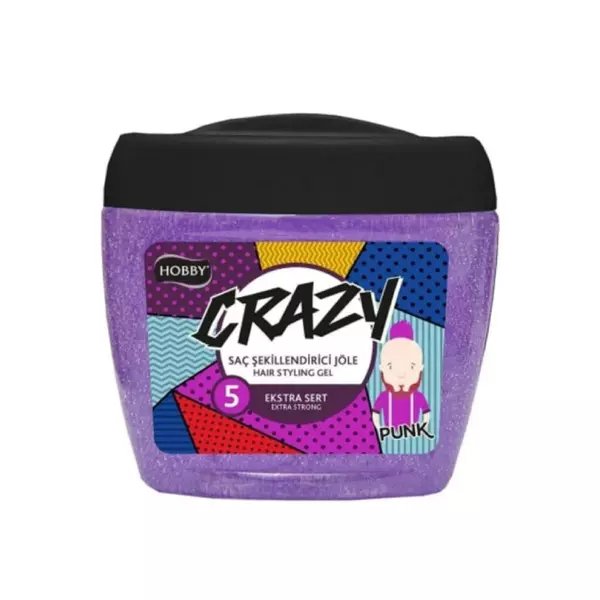 Hobby Crazy Hair Gel Extra Hard 700Ml 1 Hobby Crazy Hair Gel Extra Hard 700Ml - Set Of 3 Pcs