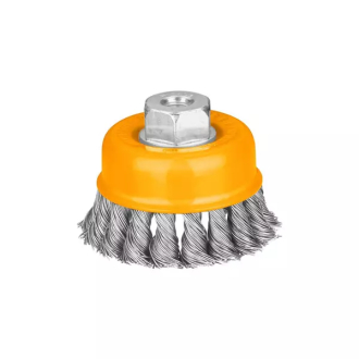 Ingco Twist Wire Cup Brush with Nut 100mm WB21002
