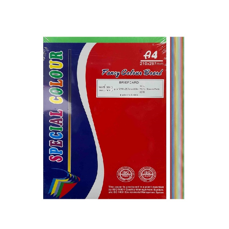 Special Colour Manilla Sheet A4 160Gsm 100 Sheets Assorted Colours P05367 1 Special Colour Manilla Sheet A4 160Gsm 100 Sheets Assorted Colours P05367