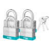 Total Laminated Key Alike Padlock 40mm with 4 Iron keys, Solid Brass Cylinder with Bolts 4pcs Set TLPK364004