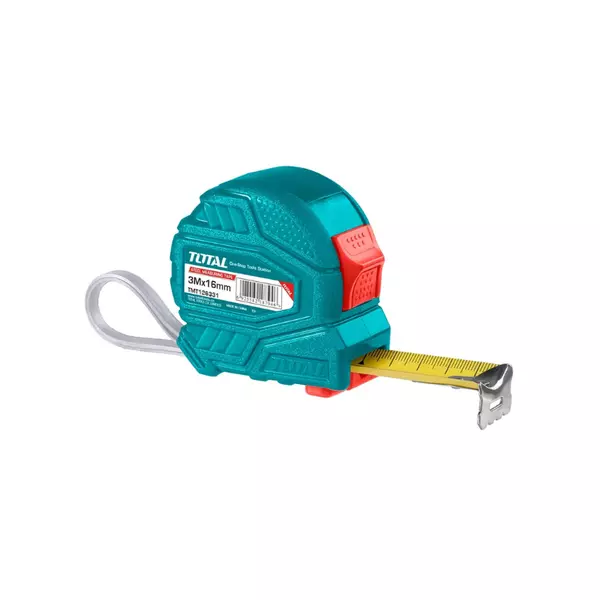 Total Steel Measuring Tape With Double Button 3M X 16Mm Tmt126331 1 Total Steel Measuring Tape With Double Button 3M X 16Mm Tmt126331