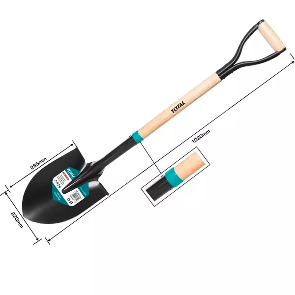 Total Garden Steel Shovel With Wooden Handle Ththw0101 1 Total Garden Steel Shovel With Wooden Handle Ththw0101