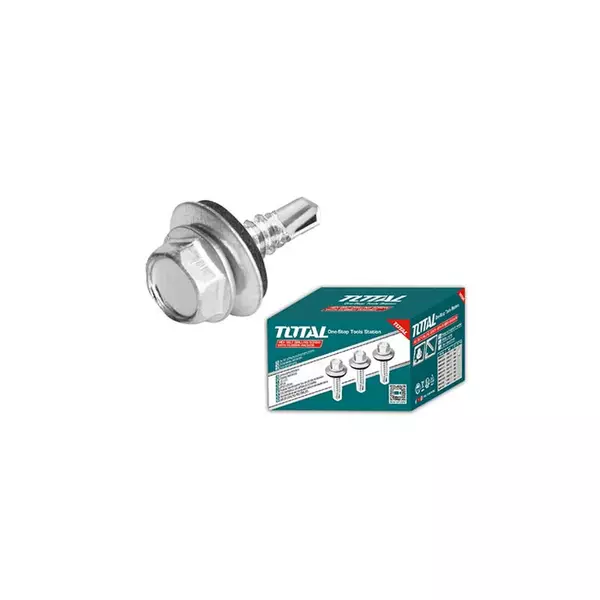 Total Self Drilling Hex Screw With Rubber Washer, Zinc Plated 14X3/4&Quot; (6.3X19Mm) 400Pcs Thwhd14341 1 Total Self Drilling Hex Screw With Rubber Washer, Zinc Plated 14X3/4&Quot; (6.3X19Mm) 400Pcs Thwhd14341