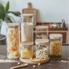Generic Glass Jar Square with Wooden Lid 10x15cm – Elegant Storage Container for Kitchen & Home S1015(1-29)