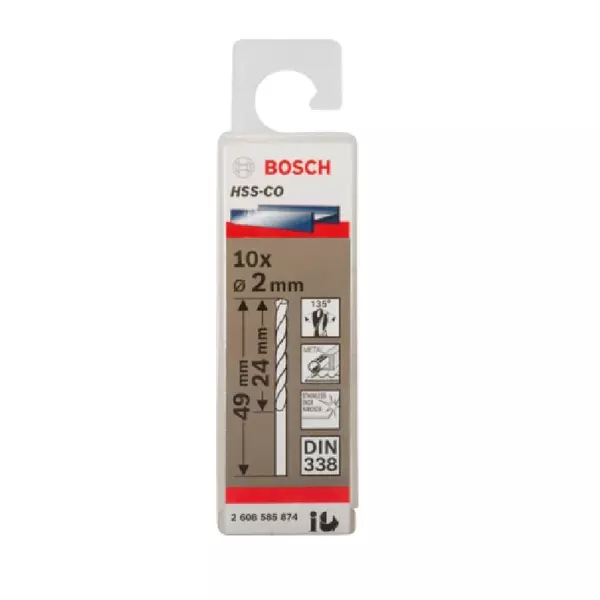 Bosch Twist Drill Spiralbohrer Hss Co 10 X 2Mm 2608585874 1 Bosch Twist Drill Spiralbohrer Hss Co 10 X 2Mm 2608585874