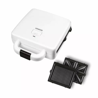 Kenwood Sandwich Toaster 4 Slice 2 in 1 Grill and Sandwich 1300w Smp94.A0wh - Non Stick Grill Plate Temperature Light Indicator Multifunctional